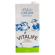 维纯（VITALIFE）全脂牛奶 1L*12