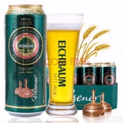 德国进口 EICHBAUM 艾斯宝 皮尔森啤酒 500ml*24罐*2箱