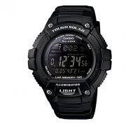 卡西欧（CASIO） W-S220-1BVCF 男士太阳能运动腕表 防水100米