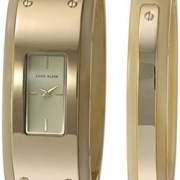 中亚Prime会员！Anne Klein AK / 2826HNST女士金色手表和手镯套装