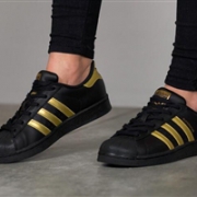 Adidas阿迪达斯Superstar大童金标贝壳  黑金