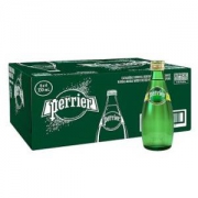 法国进口  巴黎水Perrier气泡矿泉水 原味  玻璃瓶装1箱  330MLx24瓶 *3件