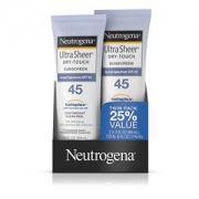 Neutrogena露得清 清透防晒乳 SPF 45 3盎司 （2只装）
