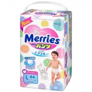 妙而舒（Merries）  日本花王 纸尿裤 L44片*2件 轻薄透气 柔软舒适