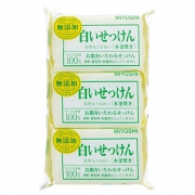 MiYOSHi  无添加石碱白色香皂 3包