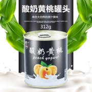 爱斯曼 砀山酸奶黄桃罐头 312g*6罐