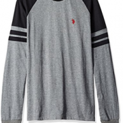 限S码！U.S. Polo Assn. Color Block男长袖T恤