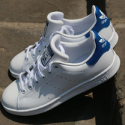 限6码！Adidas 阿迪达斯 Stan Smith 大童款蓝尾休闲鞋