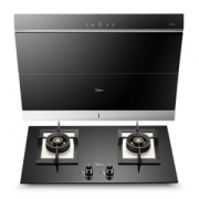 美的（Midea）极光蒸汽洗 侧吸式抽油烟机灶具套装(天然气)CXW-260-DJ588R