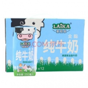 LAIKA莱爱家   全脂牛奶200ml*12    29元