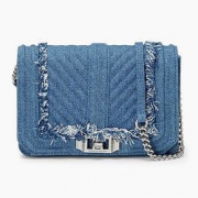 Rebecca Minkoff Love 牛仔菱格斜肩包
