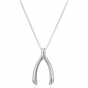 Prime会员！Sterling Silver 纯银愿望叉骨吊坠