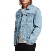 卡尔文 克莱恩（Calvin Klein）  Jeans Rinse Wash Denim Trucker 男士牛仔外套
