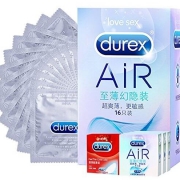 镇店之宝，Durex 杜蕾斯  AIR至薄幻隐16只+3只+倍滑超薄2只或亲昵4只