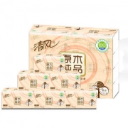 清风 原木纯品 抽纸面巾 3层130抽*6包
