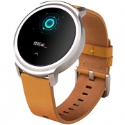 ticwatch  智能手表 雅士棕皮带 语音通话 触屏全交互