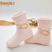 CHIAUS 雀氏 初生婴儿纯棉袜子 2双装 9.9元包邮（13.9-3）