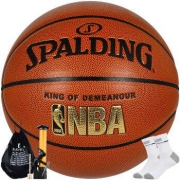 SPALDING 斯伯丁 76-167Y 王者风范 比赛用球 赠袜子及篮球配件 *2件 +凑单品