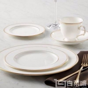 Lenox 金边白瓷西餐盘5件套 20cm Prime会员凑单免费直邮