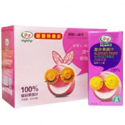 牵手 100%复合果蔬汁 胡萝卜+桃/橙复合果蔬汁 1L*6盒