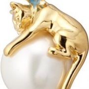 中亚prime会员！VENDOME BOUTIQUE 女士猫咪珍珠项链