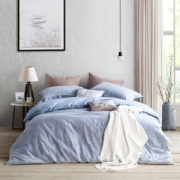 LOVO 罗莱生活出品 水洗棉色织提花床品四件套 澜馨 套件1.8米床220*240cm