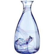 高颜值酒具！东洋佐佐木 蓝色玻璃酒瓶 270ml