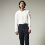 GU 男装V领T恤289643