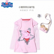 2017秋季新品，小猪佩奇 正版授权纯棉长袖t恤