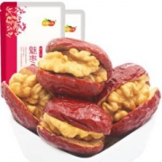 西域美农 蜜饯果干 枣夹核桃 零食特产小吃 灰枣夹核桃仁 魅仁枣218g/袋 *10件