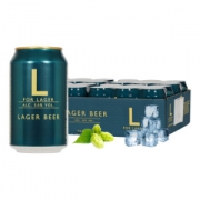 原装进口 Harboe 哈尔博 字母拉格啤酒 330ml*24听
