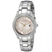 Citizen 西铁城 FE1140-86X 女款水晶镶嵌光动能腕表