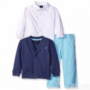 Nautica 诺帝卡 男童3件套（毛线外套+衬衫+休闲裤） 18个月 Prime会员凑单免费直邮