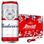 百威啤酒（Budweiser） 500ml*12 听装 轰趴特别版+百威数据线 醇香口感 *3件