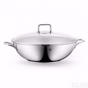 镇店之宝，WMF 完美福 不锈钢中式炒锅32cm 含玻璃锅盖
