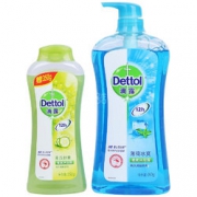 Dettol 滴露 薄荷冰爽健康沐浴露 950g+青瓜舒爽沐浴露 350g   19.9元