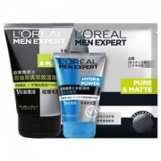 欧莱雅（LOREAL）控油炭爽双效洁面膏100ml+洁面50ml+面膜单片