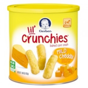 Gerber 嘉宝 Graduates Lil Crunchies Mild Cheddar 干酪泡芙条 42g*6罐