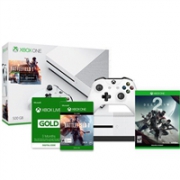Microsoft 微软Xbox One S 500GB 游戏主机《战地1》同捆版+《命运2》+3个月金会员