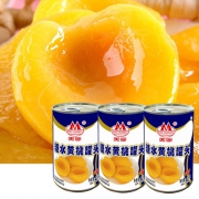 美宁 黄桃罐头水果罐头 425g*3件 不添加防腐剂
