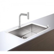 Hansgrohe 汉斯格雅 1.2mm加厚304不锈钢手工槽 大单槽套餐 搭配 高端全新梦迪诗Select200按键式 抽拉厨房龙头(主要城市包入户,具体详情请咨询电话:010-85272758或者15311770763,企业QQ:2748305165)(供应商直送)