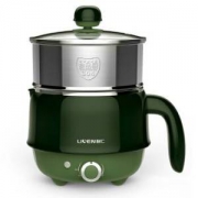 利仁（Liven）电火锅多功能电煮锅 蒸煮双层电热杯 煮面锅HG-X1500（小N锅）