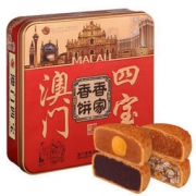 金尊 澳门四宝 广式月饼 铁罐礼盒 500g