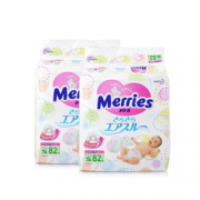 Kao花王 Merries 妙而舒 婴儿纸尿裤 S 82片*2包    129元包邮（134-5）
