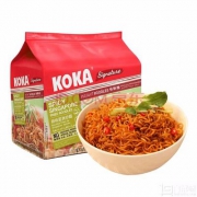 新加坡进口，KOKA 可口  辣味星洲炒面可口面 85g*5袋*4