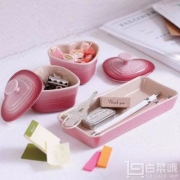 Le Creuset 酷彩 珐琅炫瓷心型杯套装 带盖 两色 Prime会员凑单免费直邮