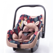 贝贝卡西 LB321 婴儿提篮式 儿童安全座椅  咖色松果色
