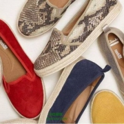 Clarks 其乐 Azella Theoni女士真皮黄麻底一脚蹬 Prime会员免费直邮含税