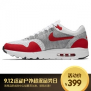 耐克(NIKE) 男款NIKE AIR MAX 1 ULTRA FLYKNIT 2016新款 缓震透气运动鞋 843384-101 白/大学红-银灰色43