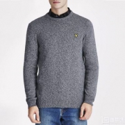 限S码，Lyle & Scott 苏格兰金鹰 Mouline 男士纯棉圆领针织衫 prime会员免费直邮